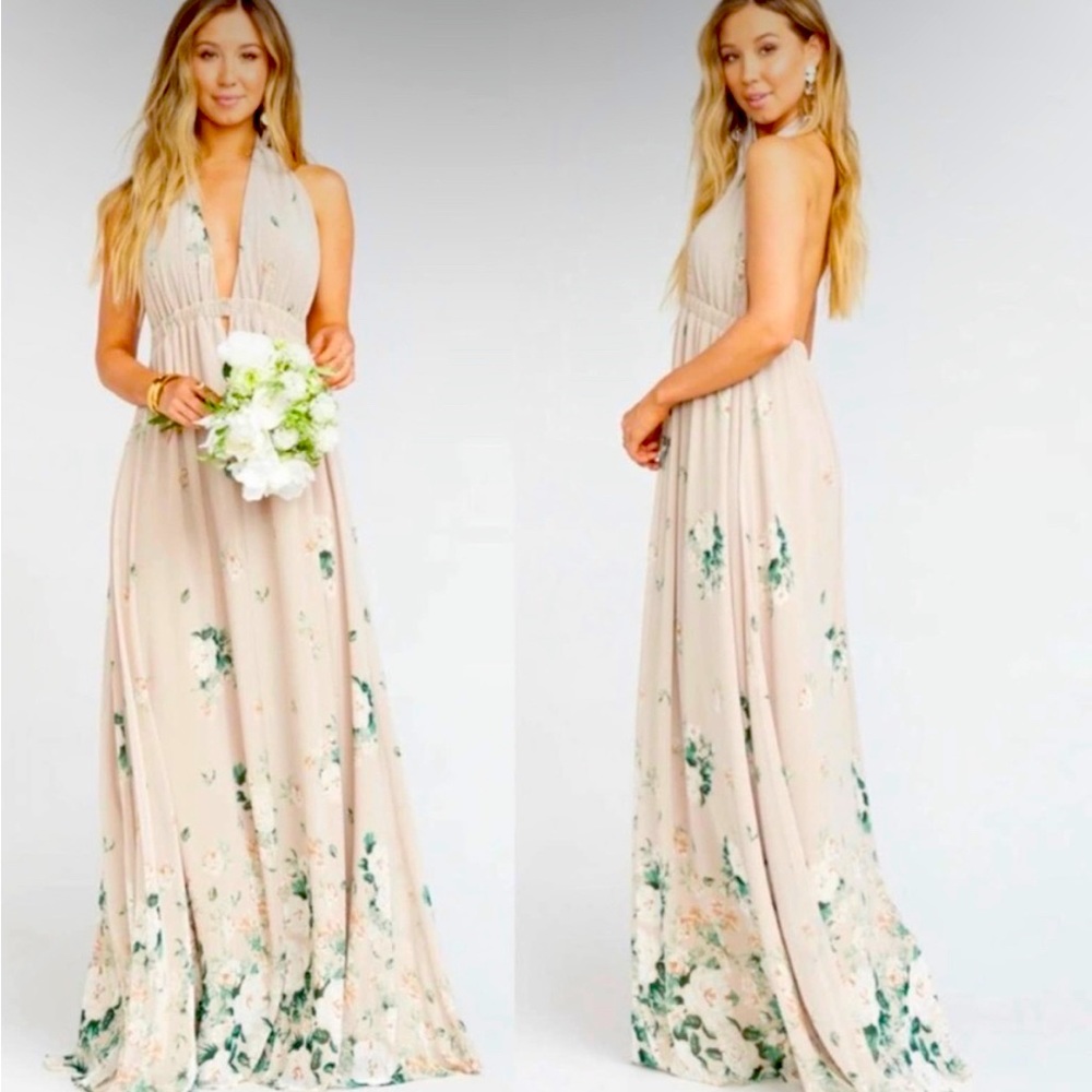 Show me your Mumu halter dress- bouquet toss